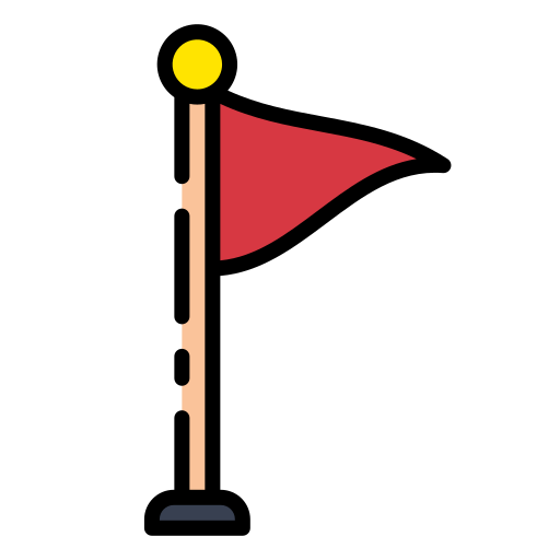 red triangle flag icon