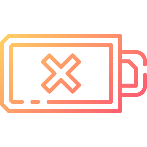 batería vacía icono gratis