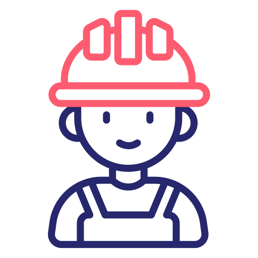 Construction worker Generic Outline Color icon