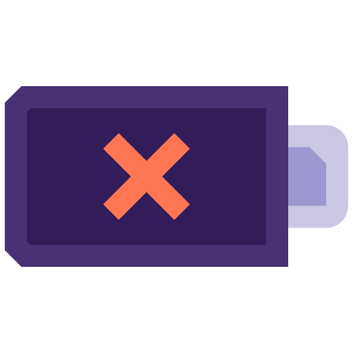batería vacía icono gratis
