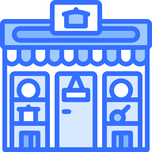 Shop Coloring Blue icon