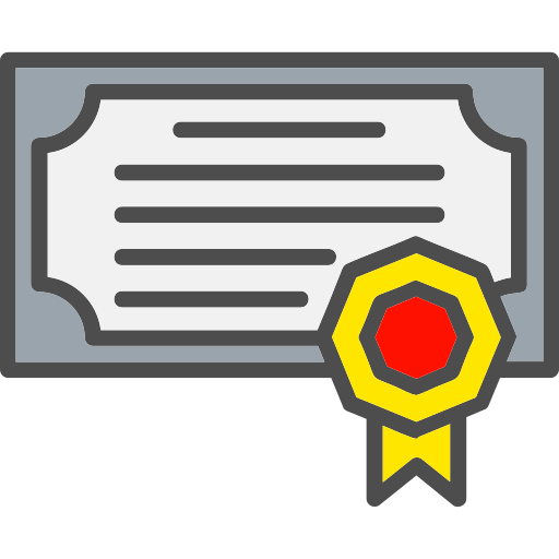 Certificate - Free education icons