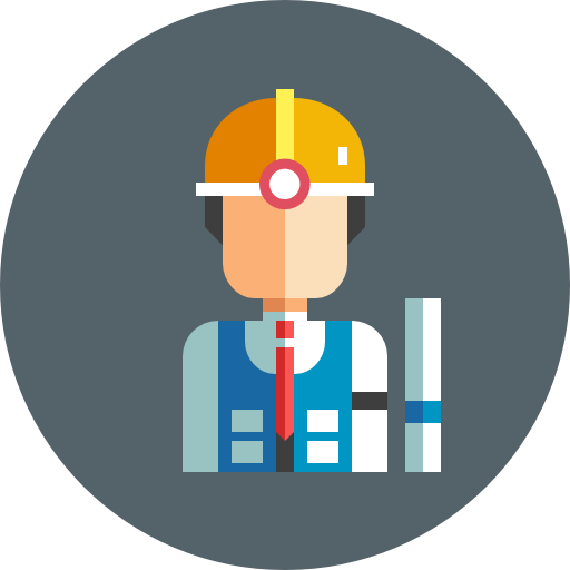 Engineer Chanut is Industries Flat Circular icon