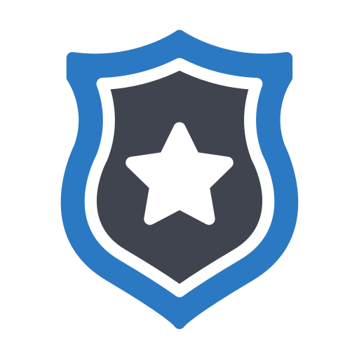 Полицейский значок - векторизованное изображение клипарта