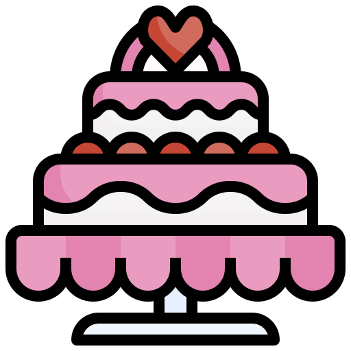 pastel de bodas icono gratis