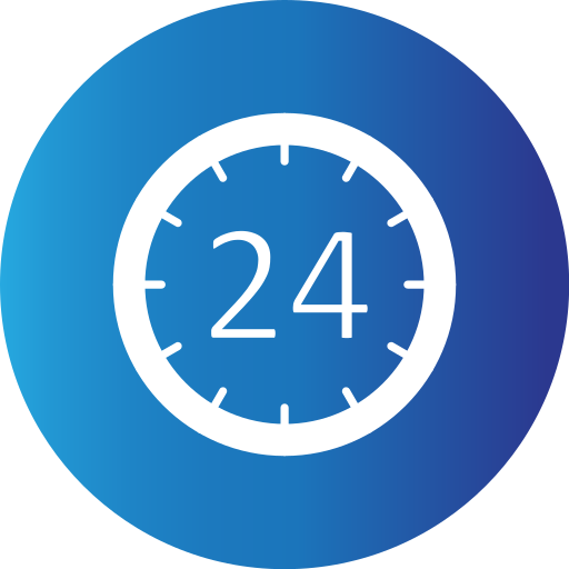 24 hours - Free time and date icons