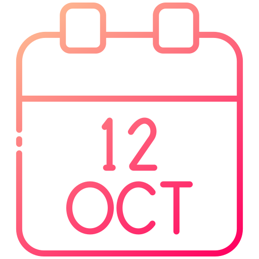 octubre 12 icono gratis