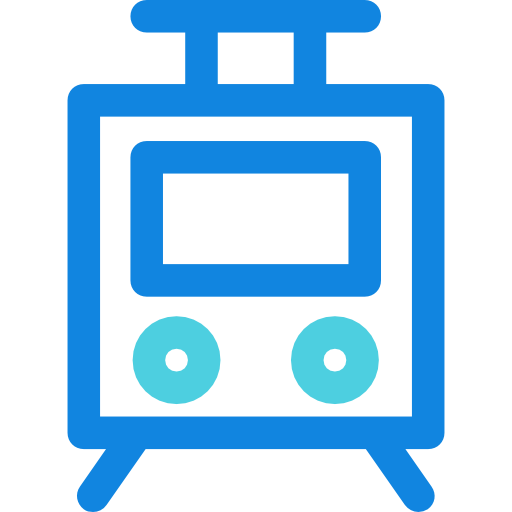 Train Kiranshastry Lineal Blue icon