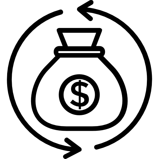 bolsa de dinero icono gratis
