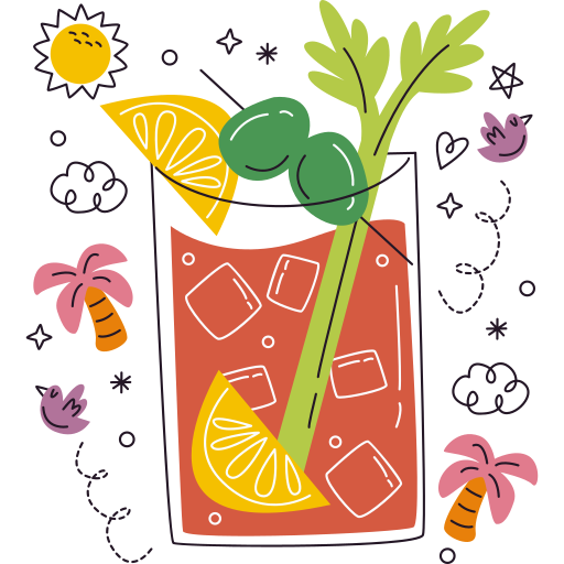 Cocktail free sticker