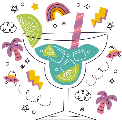 Cocktail free sticker Cocktail free sticker