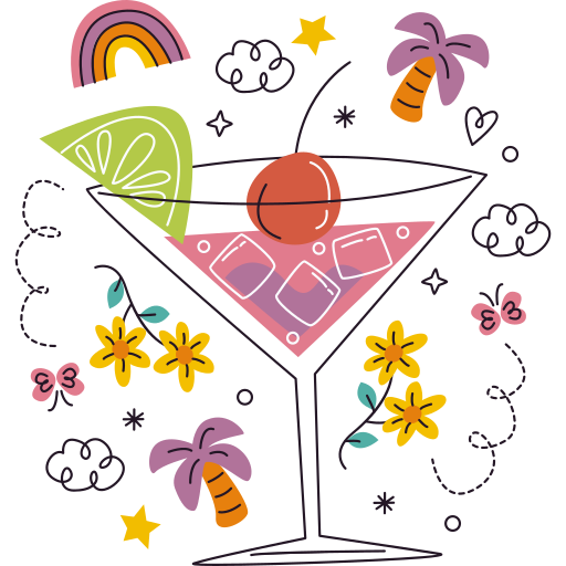 Cocktail Stickers - Free food and restaurant Stickers