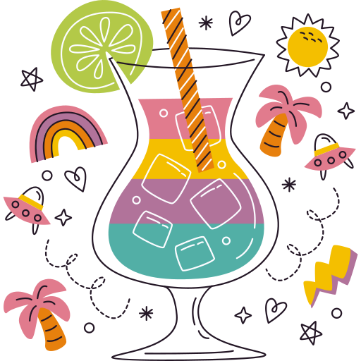 Cocktail free sticker