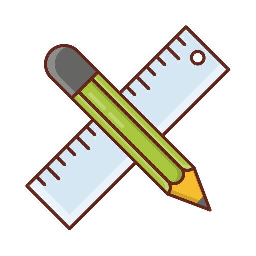 Pencil and ruler free icon Pencil and ruler free icon