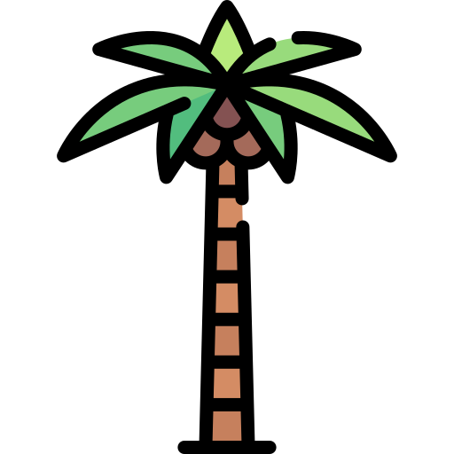 Árbol de coco icono gratis