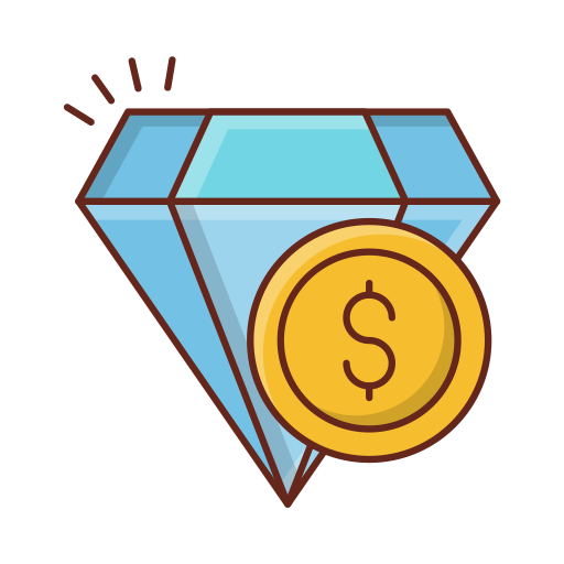 Diamond Generic Outline Color icon