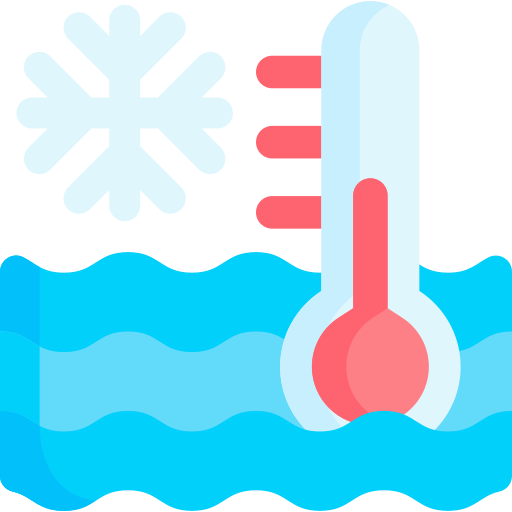 baja temperatura icono gratis