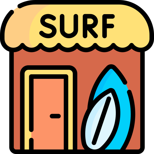 tienda de surf icono gratis