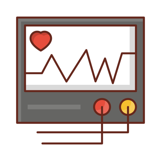 심장 박동 모니터 무료 의료 및 의료개 아이콘 2572