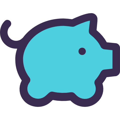 Piggy bank Kiranshastry Lineal Color Blue icon