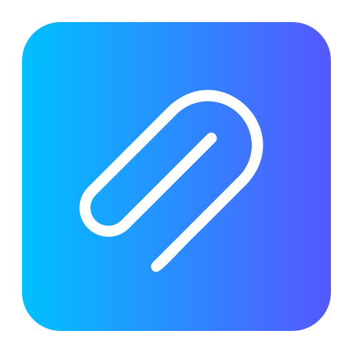 Attach Generic Flat Gradient icon