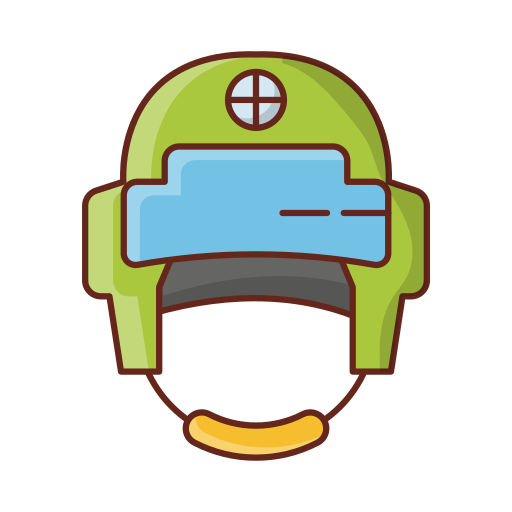 Helmet Generic Outline Color icon