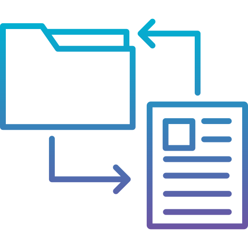 transformación de datos icono gratis