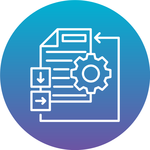 procesamiento de datos icono gratis