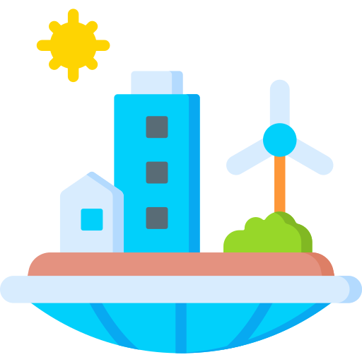 ciudad verde icono gratis