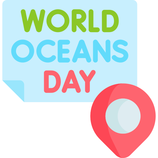 dia mundial de los oceanos icono gratis