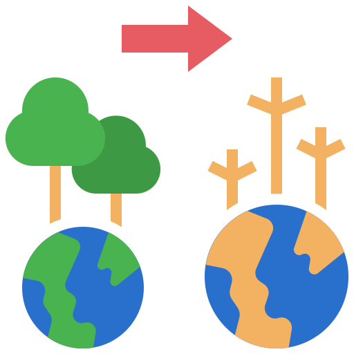 deforestación icono gratis