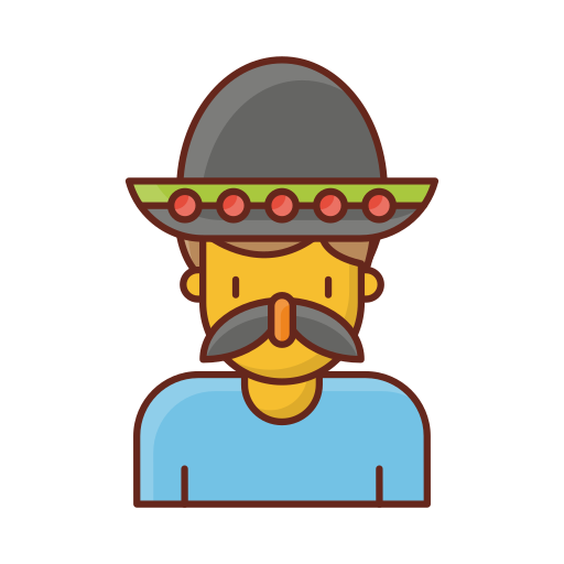 hombre mexicano icono gratis