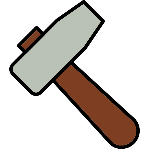 Hammer Generic Outline Color icon