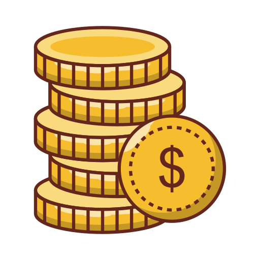 pièces en dollars Icône gratuit pièces en dollars Icône gratuit