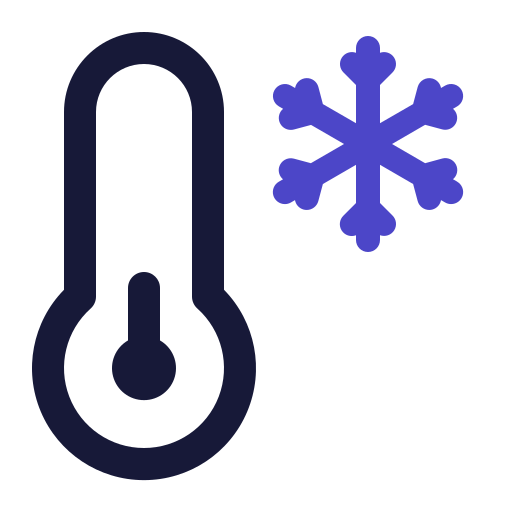 baja temperatura icono gratis