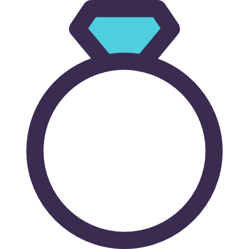 anillo de compromiso icono gratis