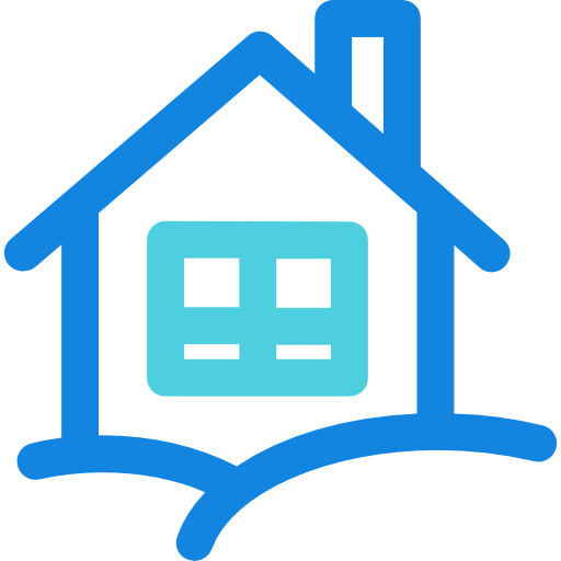 Blue house icon - Free blue house icons