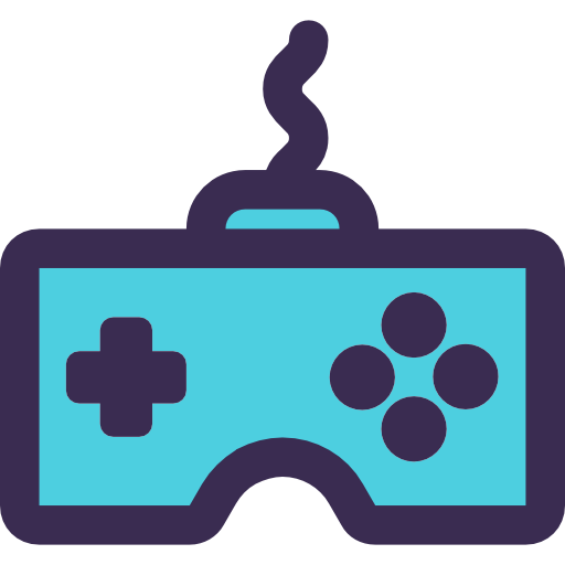 Gamepad Kiranshastry Lineal Color Blue icon