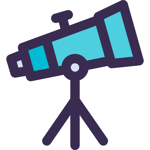 telescopio icono gratis