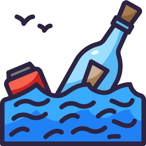 Message In A Bottle, pirate, Note, paper, Piracy icon