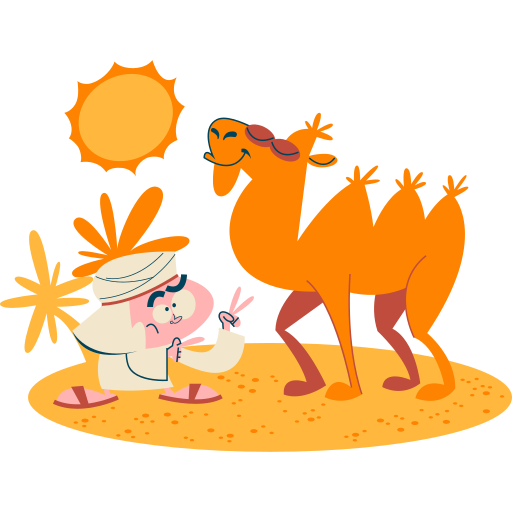 Desert free sticker