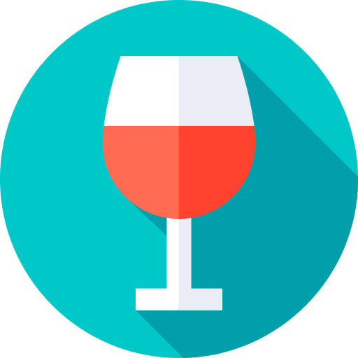 Wine glass Flat Circular Flat icon