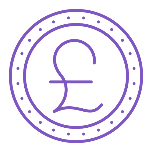 Pound Sterling Generic Simple Colors Icon