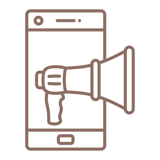 el marketing móvil icono gratis