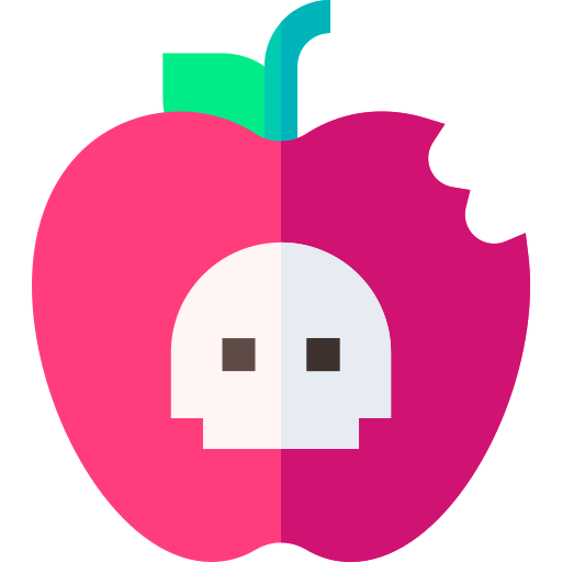 manzana envenenada icono gratis