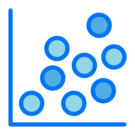 gráfico de dispersión icono gratis