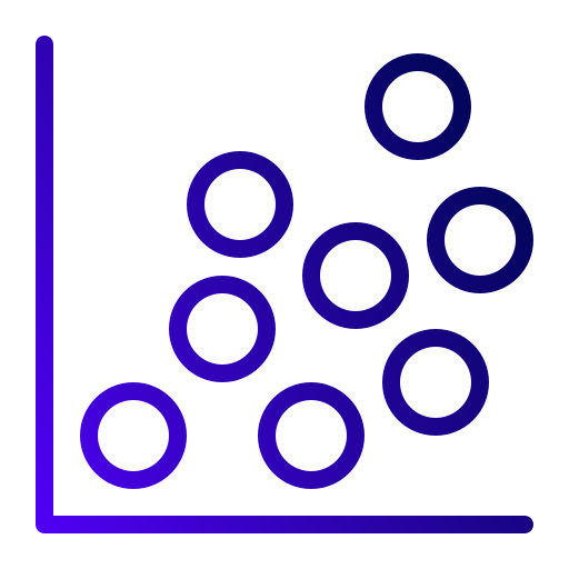 Scatter graph Generic Gradient icon