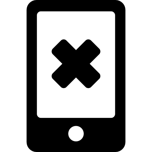 smartphone con signo de cancelación icono gratis