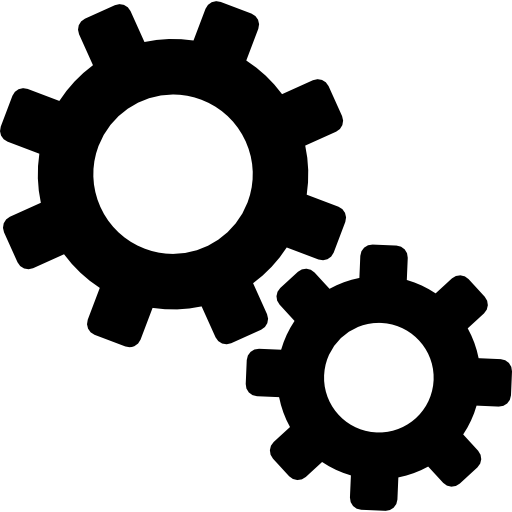 Two Settings Cogwheels Free Icon