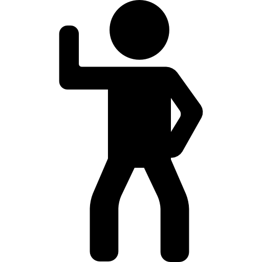 Man exercising left Arm icon